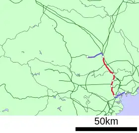 Voir la carte de la ligne.