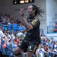 Lors du match d'adieu du joueur allemand Chrischa Hannawald, le 21 mai 2008