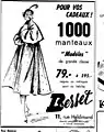 Publicité dans la Feuille d'avis de Lausanne, 18 décembre 1951, p.&nbsp;22