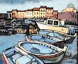 Bleus à Cassis (1996). (54&nbsp;×&nbsp;65&nbsp;cm)