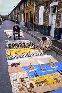 Jacques Trovic et ses tapisseries dans le coron de Raismes