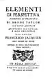 Elementi di perspettiva, 1755