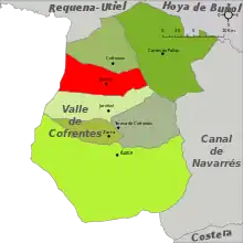 dans la comarque du Valle de Cofrentes.