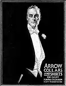 De haut en bas, des représentations de la personnification Gibson Girl et du modèle Arrow Collar Man (en) servant à concevoir les jumeaux Lutece.