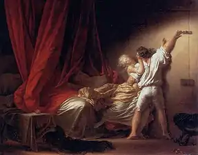 Le Verrou de Jean-Honoré Fragonard, huile sur toile, 1776-79.
