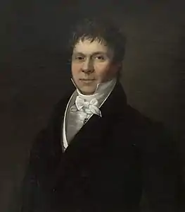 Portrait de Jean-Louis van Dievoet (1777-1854), secrétaire du Parquet de la Cour de Cassation, oncle de Hortense van Dievoet épouse d'Ignace Brice (1826), huile sur toile 61&nbsp;×&nbsp;70&nbsp;cm, localisation inconnue.