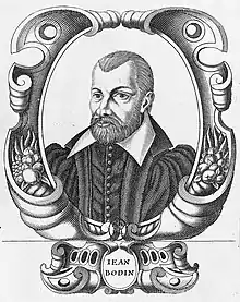 Gravure ancienne du buste d'un homme.