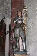 Statue de Jeanne d'Arc, église Saint-Barthélemy.