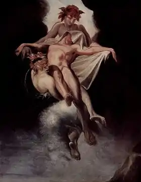 Johann Heinrich Füssli, Le Sommeil et la Mort portant le corps de Sarpédon en Lycie, 1803, Sammlung Haus Rechberg (Zurich)