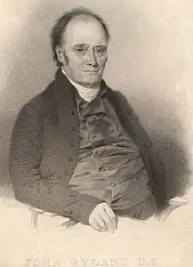 Portrait of John Ryland Branwhite (1753 - 1825), pasteur baptiste, Scottish National Portrait Gallery, gravure en pointillé sur papier.