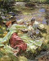 John Singer Sargent, Jeu d'échecs (Sargent)&nbsp;(ru), 1907.