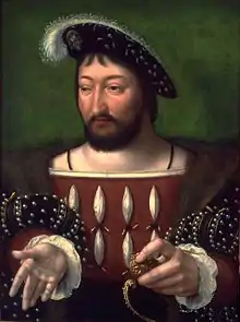 Portrait peint de François Ier réalisé par Joos van Cleve au XVIe&nbsp;siècle.