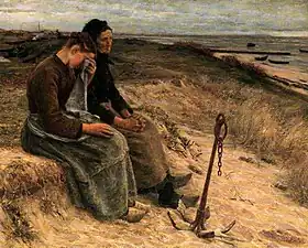 Le Navire perdu, vers 1890, huile sur toile, 73&nbsp;×&nbsp;91&nbsp;cm, Lisbonne, musée du Chiado.