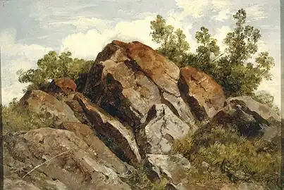 José María Velasco, Rochers, 1918.