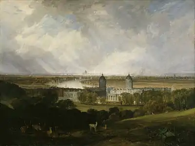 Londres vue du parc de GreenwichWilliam Turner, 1809,Tate Britain, Londres.