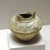 Pichet à décor moulé, VIIIe – IXe siècle.