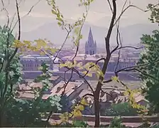 Les quais de l'Isère vus de la montée du Rabot, 1928, Musée de Grenoble