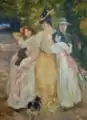 Portrait de Juliette Mante-Rostand (1872-1956) entourée de ses quatre enfants (Gérard, Andrée, Régine et Odette)