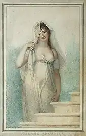 Juliette Récamier par Richard Cosway, début XIXe&nbsp;siècle, dessin.