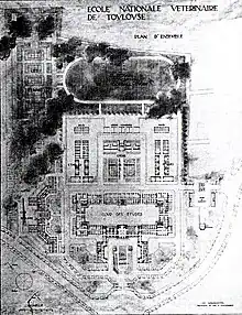 Ensemble de l'école par Charles Lemaresquier (1934).