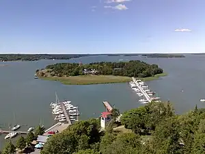 Kailo vue de la tour de l'église de Naantali.