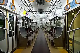 Intérieur de la rame.