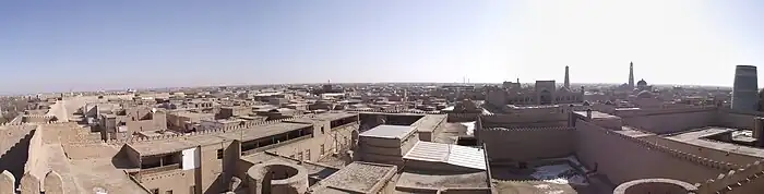 Panorama d'Itchan Kala, la vieille ville de Khiva