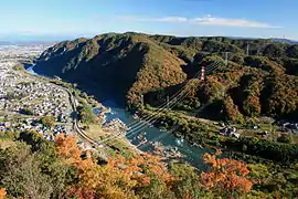 Vue du Rhin japonais depuis le château de Sarubami.