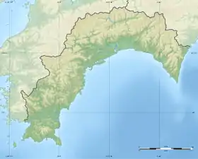 Voir sur la carte topographique de la préfecture de Kōchi