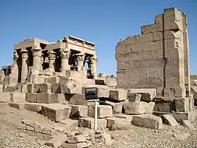 Ruines du mammisi de Kôm Ombo construit par le pharaon Ptolémée&nbsp;VIII.