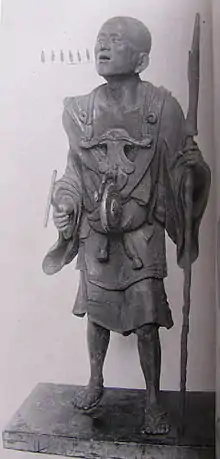 Le moine Kuya (930-972). Bois peint, H. 117 cm. Sculpteur: Kosho, début XIIIe siècle.