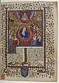 Légende dorée : Vierge à l'Enfant et cour céleste.