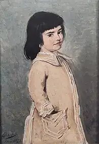 Fillette, 1877 (Huile sur toile ; 71 × 50 cm), Liège, La Boverie