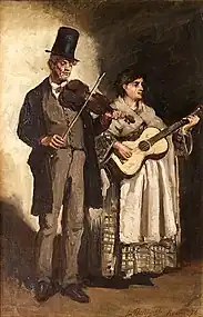 Musiciens (Rome), 1874 (Huile sur toile ; 63 × 41 cm), Collection privée