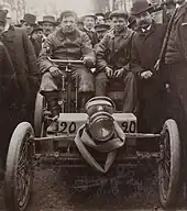 Léon Théry, vainqueur de la Coupe des voiturettes 1900.