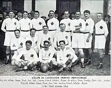 L'équipe de Perpignan, en finale du championnat de France de rugby 1914.