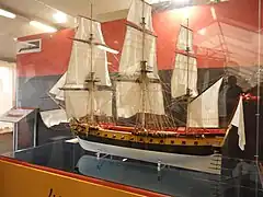 La maquette de l’Hermione.