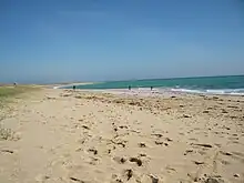 La plage de Lines à Plouhinec.