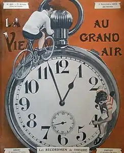 Le 3 novembre 1904 (no 321), Eugenio Bruni et Henri Prévot recordmen de l'heure (photomontage).