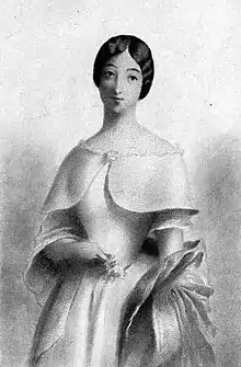 La Dame aux camélias, d'après Chaplin, 1851.