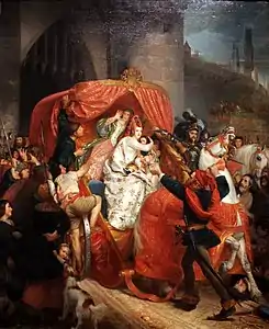 La Duchesse de Bourgogne arrêtée aux portes de Bruges (1841), musée des Beaux-Arts de Dijon.