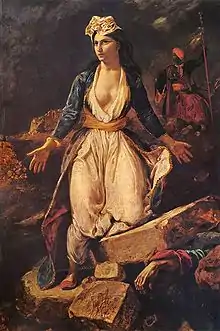 La Grèce sur les ruines des Missolonghi par Delacroix (1826)