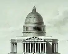 Projet pour l'église de la Madeleine, entre 1777 et 1781.
