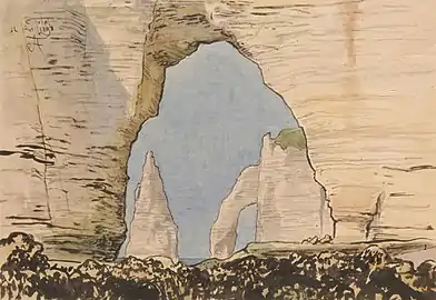 La Manneporte à Étretat, 1898, Le Havre, musée d'Art moderne André-Malraux.