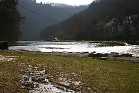 La Sûre en amont du moulin de Bourscheid.