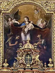 La Vierge protégeant un pauvre et un soldat, attribué à Pierre Parrocel (XVIIe&nbsp;siècle).