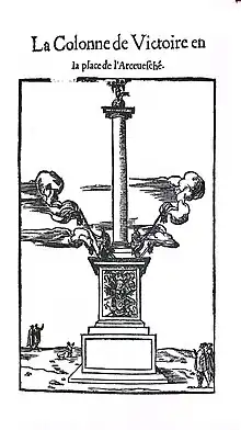 Gravure d'une colomne de victoire