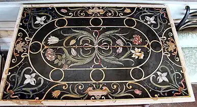 Dessus de table de commesso fiorentino de Jacopo Ligozzi, Florence, XVIe – XVIIe&nbsp;siècles.