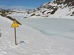 Lac Besson en hiver.