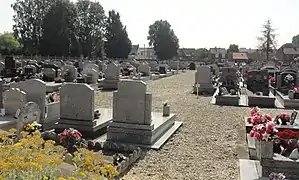 Le cimetière du 3e quart du XXe&nbsp;siècle.